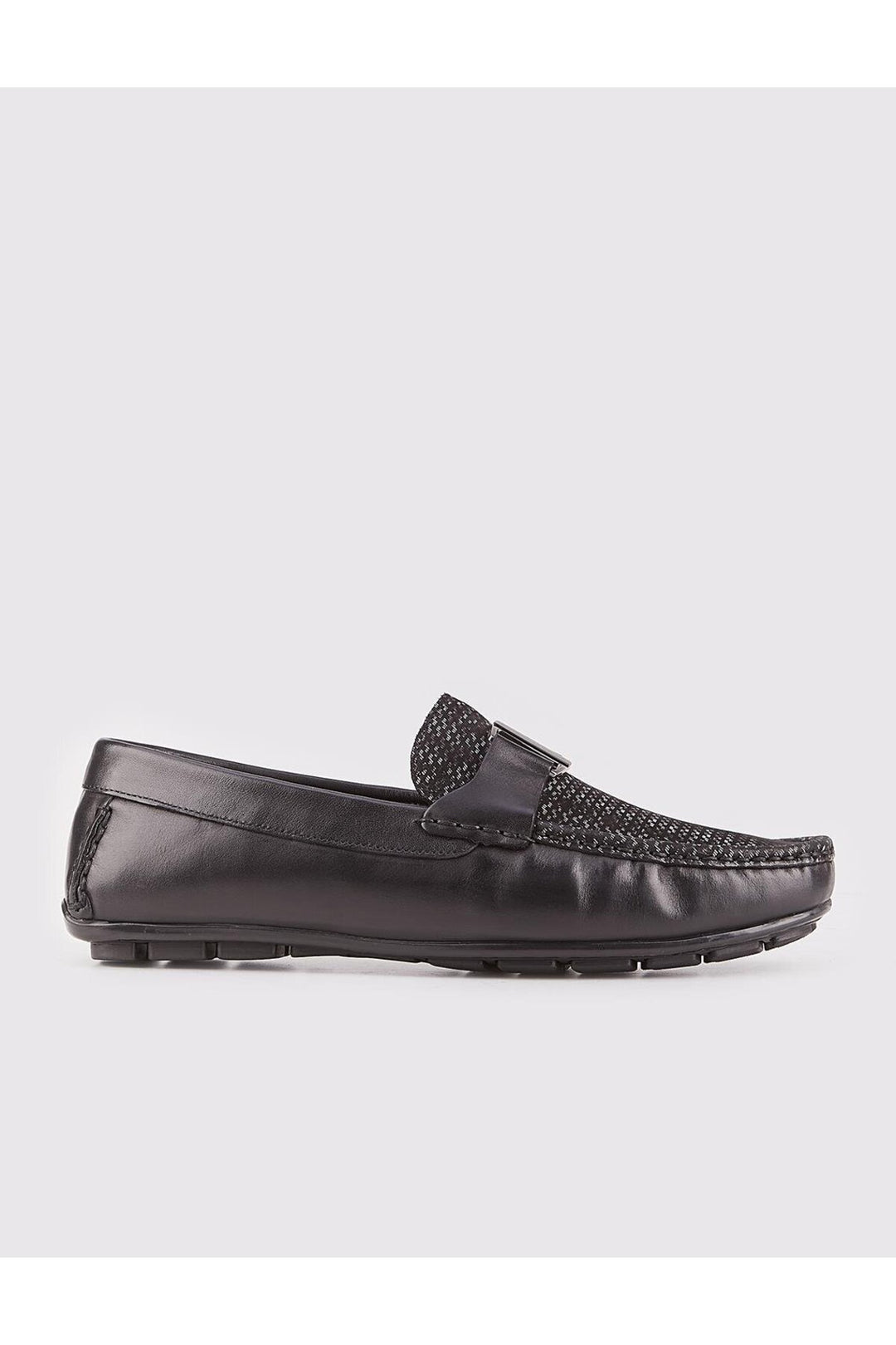 Cabani Shoes Chaussures Loafers pour Hommes en Cuir Véritable Noir avec Design Spécial - Noir