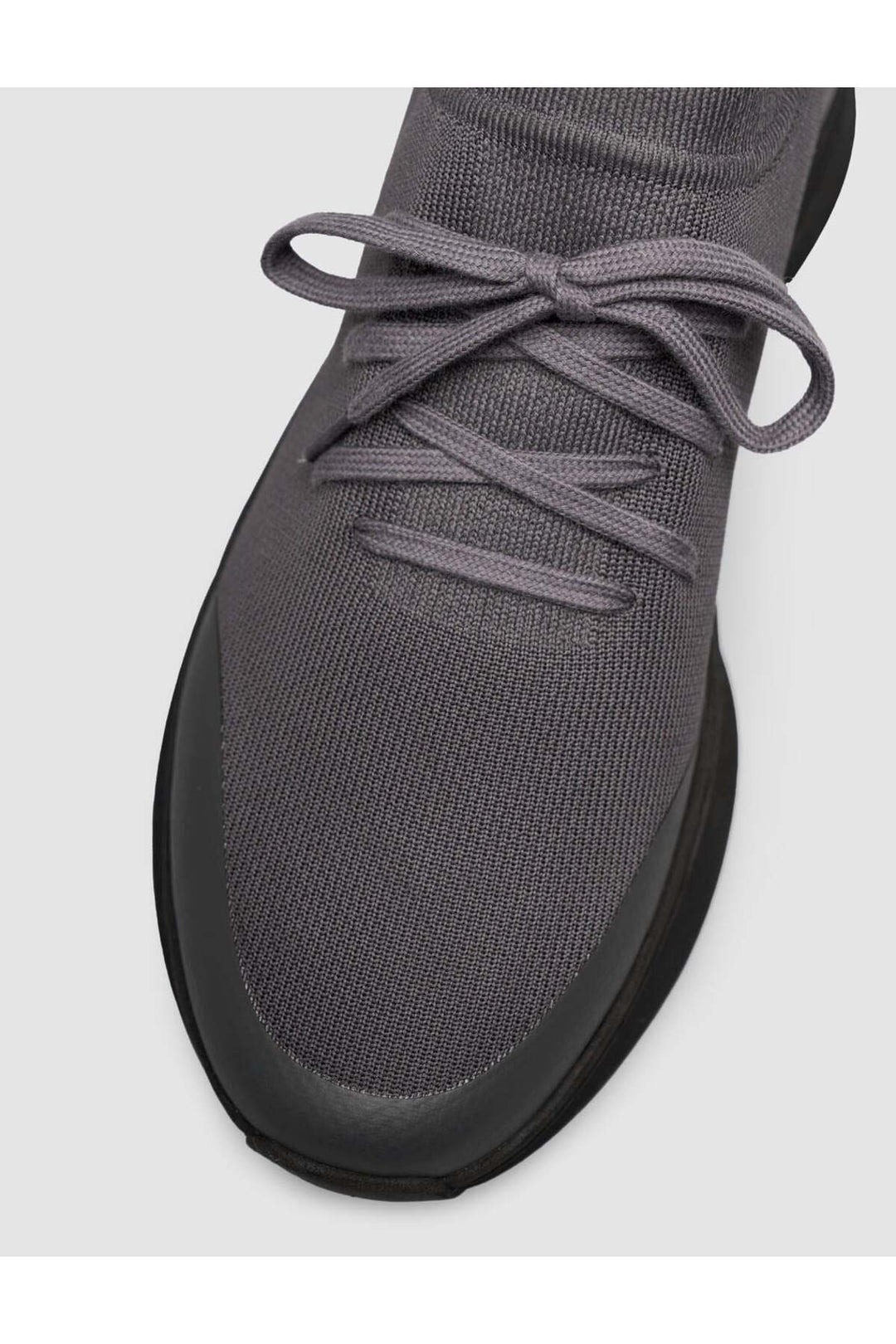 Cabani Shoes Sneakers pour hommes en tricot et en cuir de veau véritable gris foncé - Multicolore