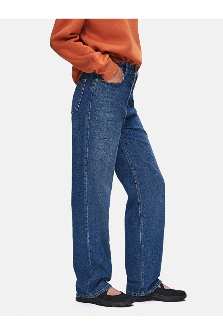 LTB Pantalon large Vıonne - orta Bleu_