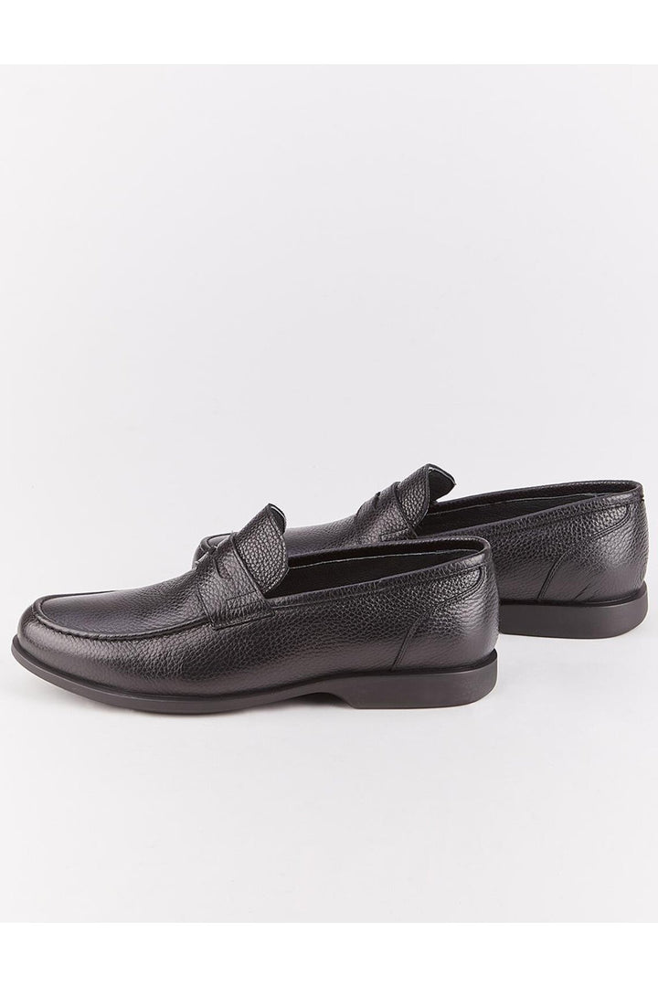 Cabani Shoes Chaussures décontractées pour hommes en cuir véritable avec ceinture noire et accessoires. - Noir