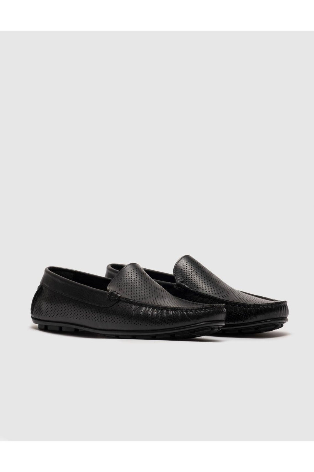 Cabani Shoes Chaussures de ville pour hommes en cuir véritable, noires, découpées au laser. - Multicolore