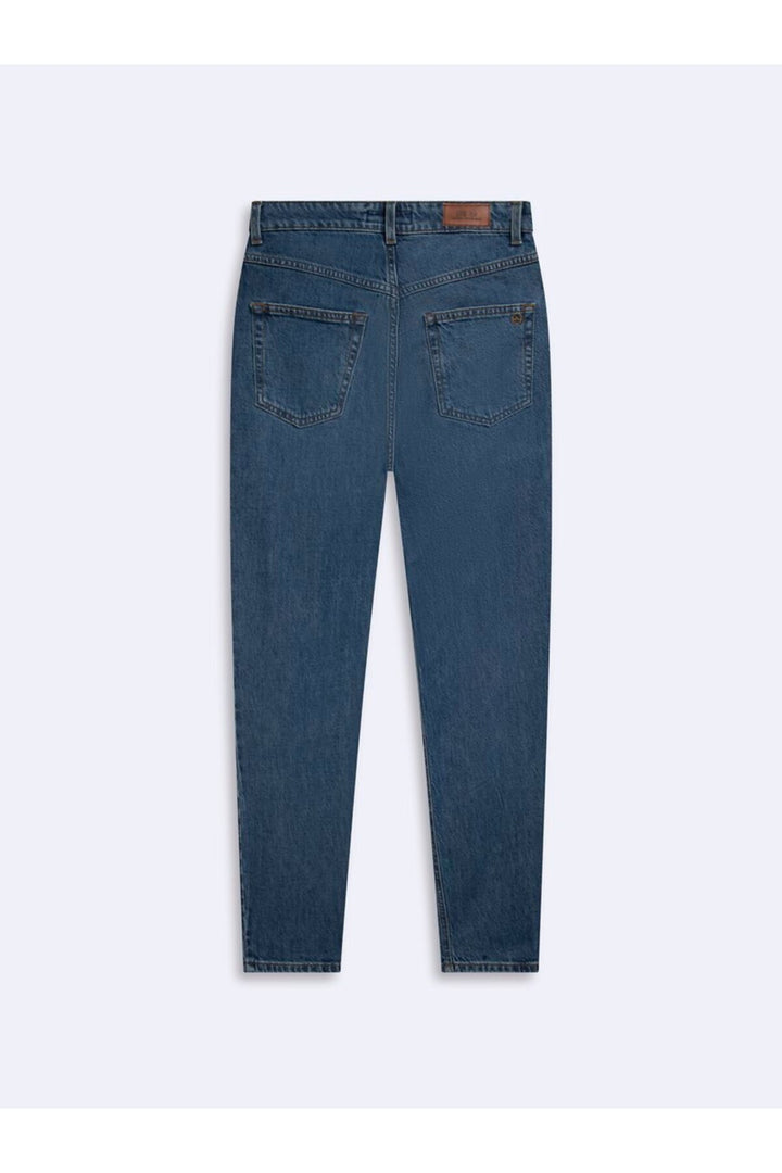 LTB Pantalon Jean Indigo Taille Haute Elvira Jambe Rétrécie - Bleu