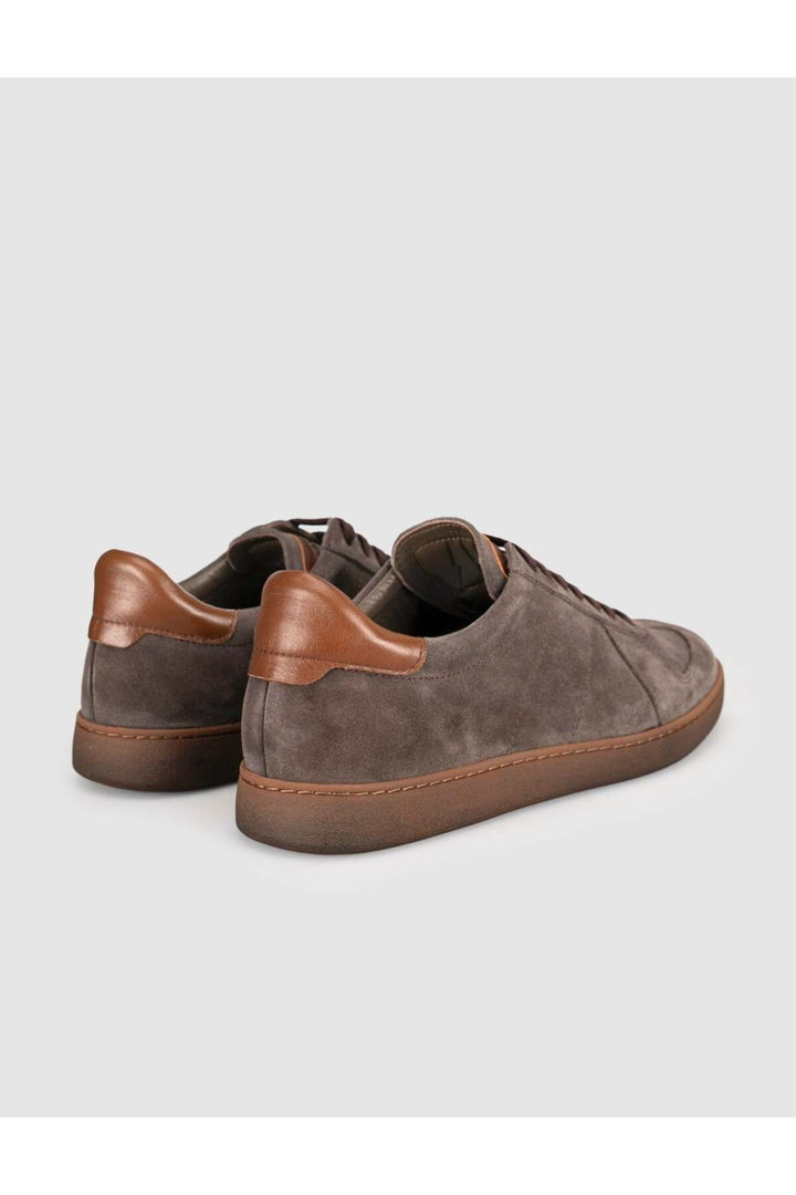 Cabani Shoes Chaussures de sport pour hommes en cuir véritable, daim marron. - Multicolore