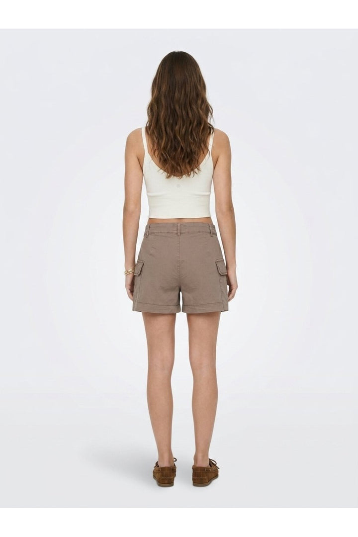 LTB Jupe Short Mini Cargo Taille Haute Beige - Beige