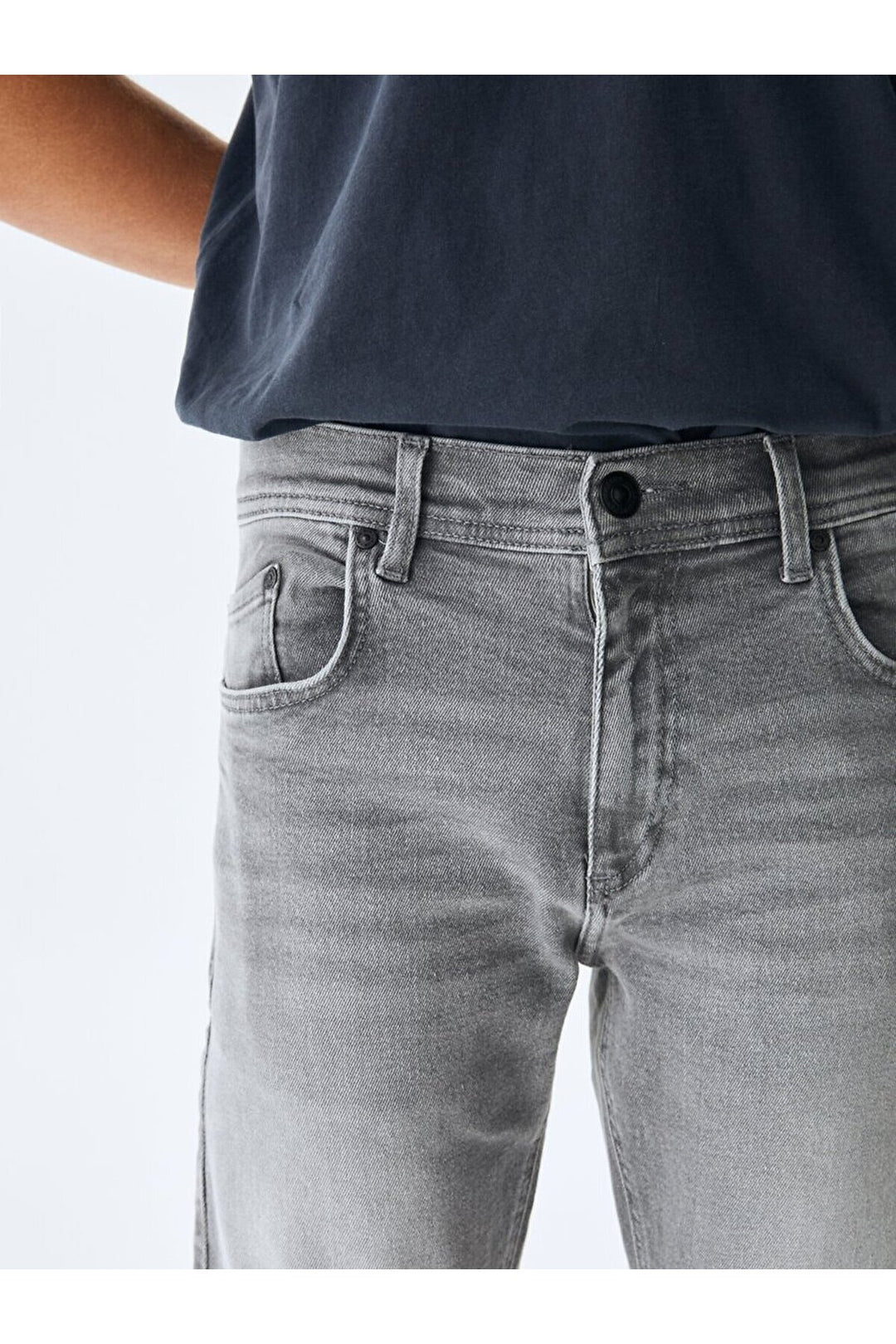 LTB Pantalon super skinny Jumy Mid Rise - Gris
