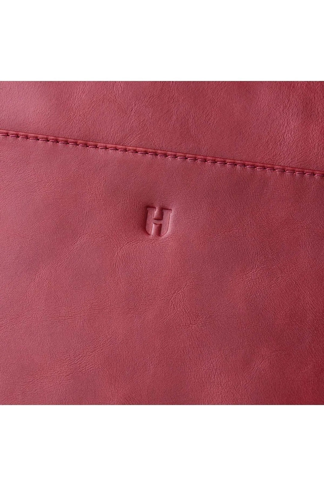 helmbrook Sac porte-documents en cuir véritable pour femme zippé RFID protégé Beverly Burgundy