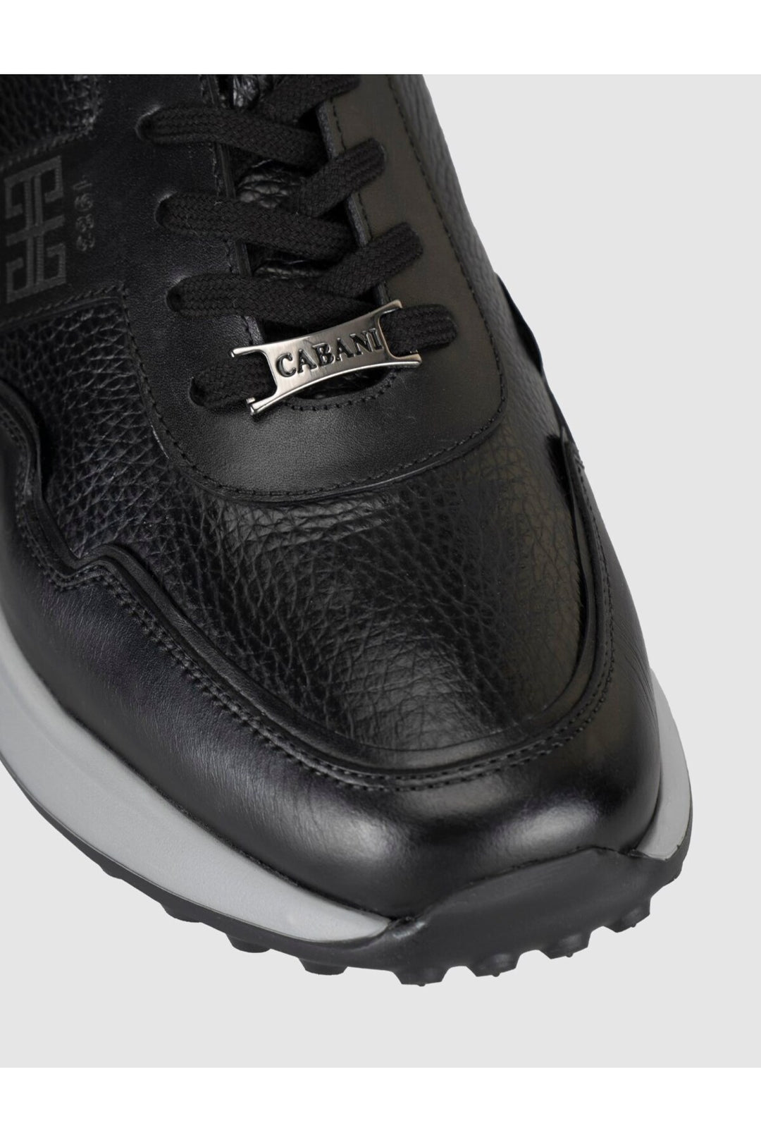 Cabani Shoes Sneakers pour homme en cuir véritable noir - Multicolore