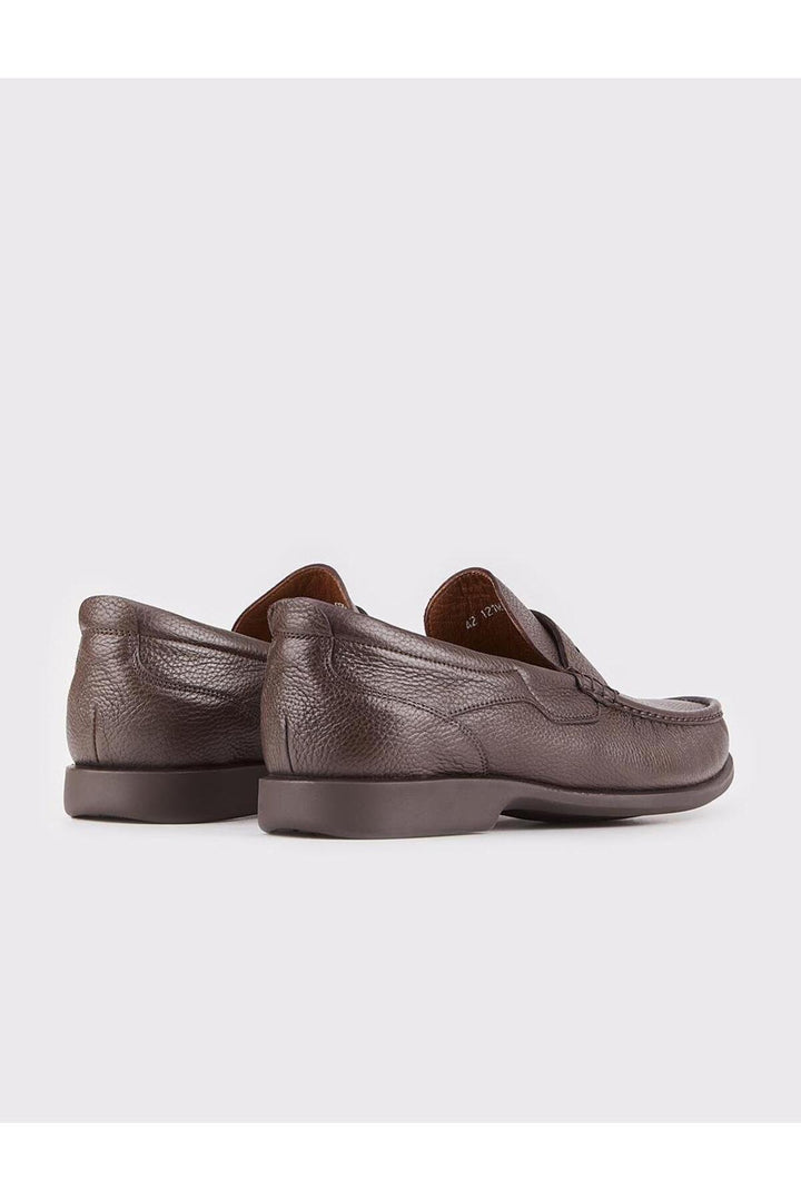 Cabani Shoes Chaussures mocassins décontractées pour hommes en cuir véritable marron - Marron
