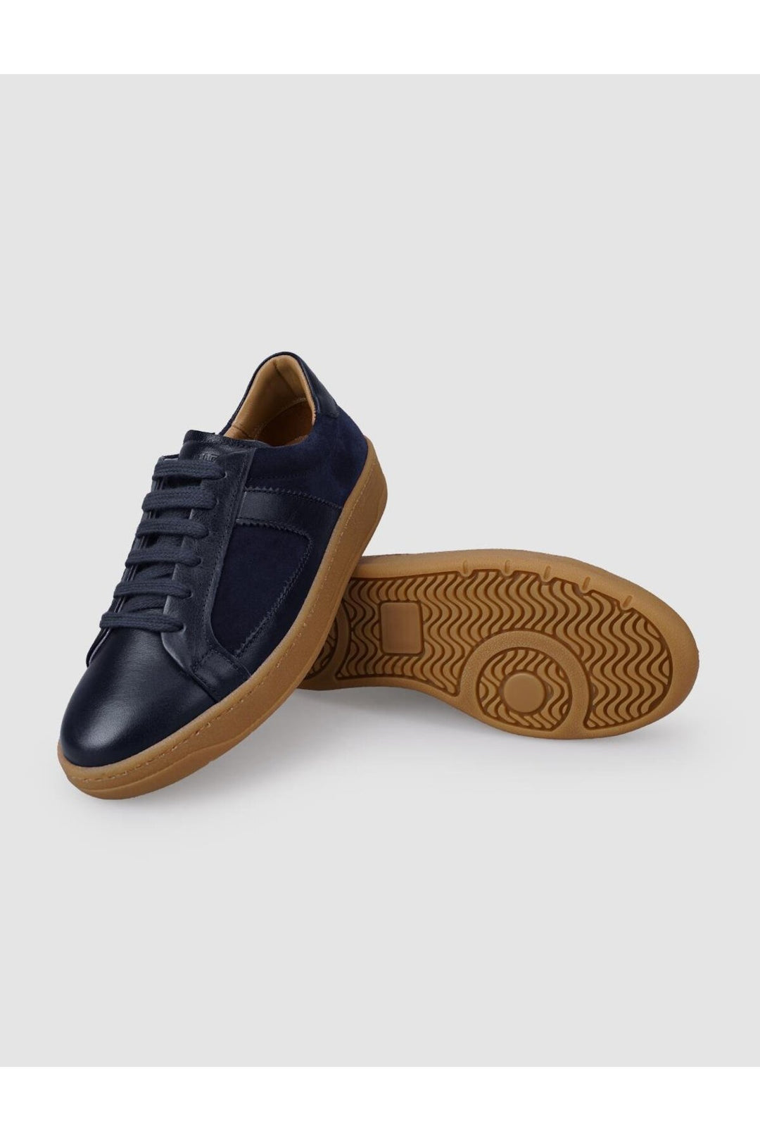 Cabani Shoes %100 Cuir Suédé Véritable Bleu marine Chaussures de Sport Femme - Bleu marine