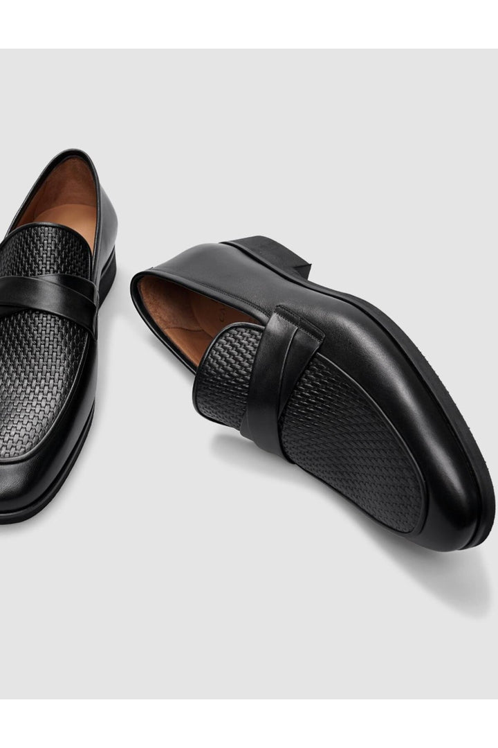 Cabani Shoes %100 Cuir véritable Chaussures classiques pour hommes noires - Noir
