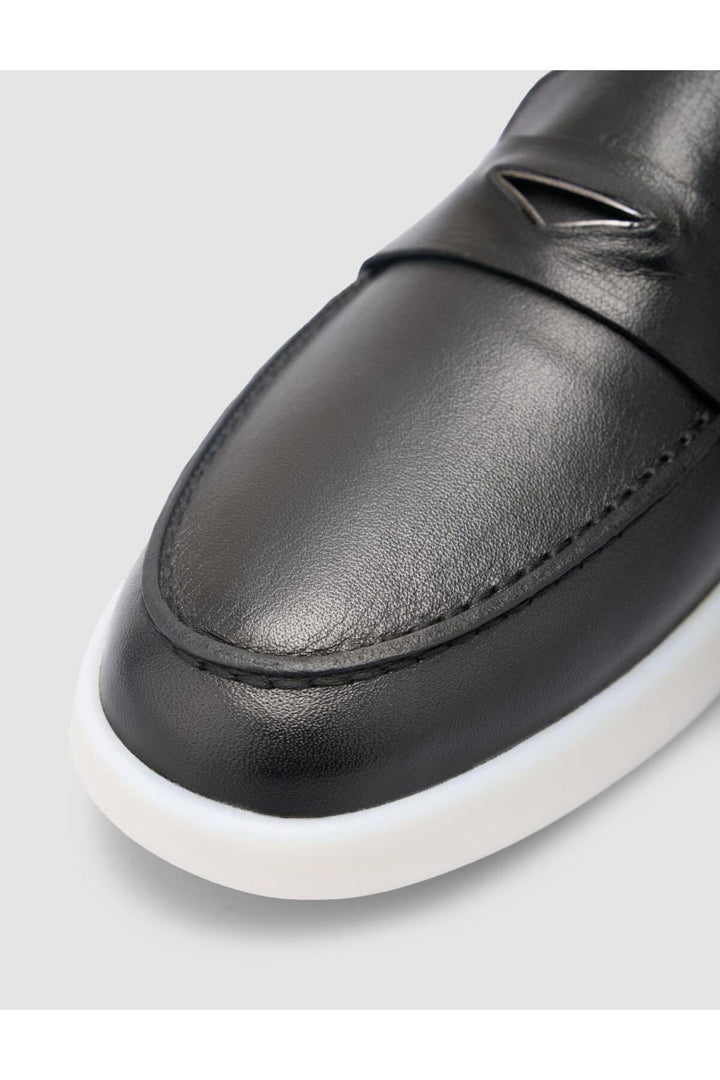 Cabani Shoes %100 Cuir Véritable Mocassins Femme Noir - Noir