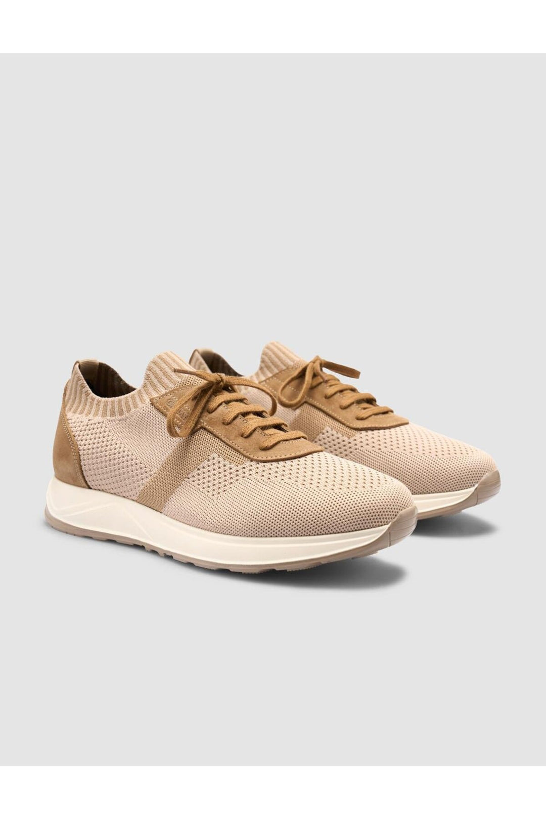 Cabani Shoes Chaussures de sport pour hommes en tricot beige Padova - Beige