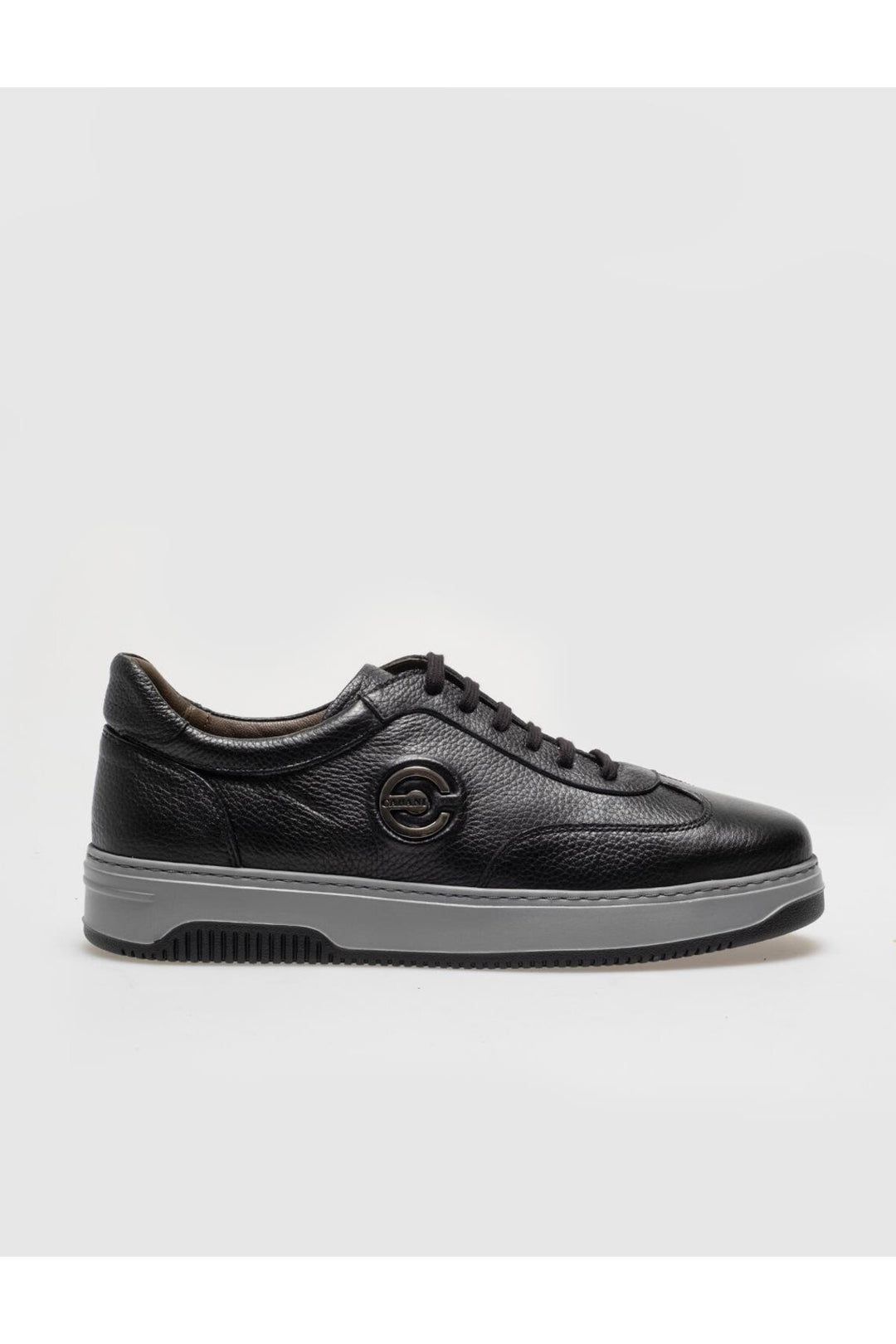Cabani Shoes Chaussures de sport pour hommes en cuir véritable noires à lacets - Noir