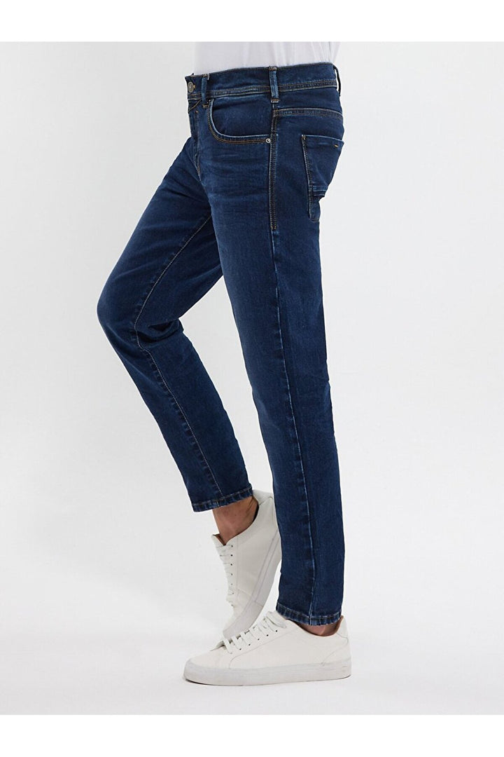 LTB Diego Jean Pantalon à taille moyenne à jambes larges - Bleu moyen