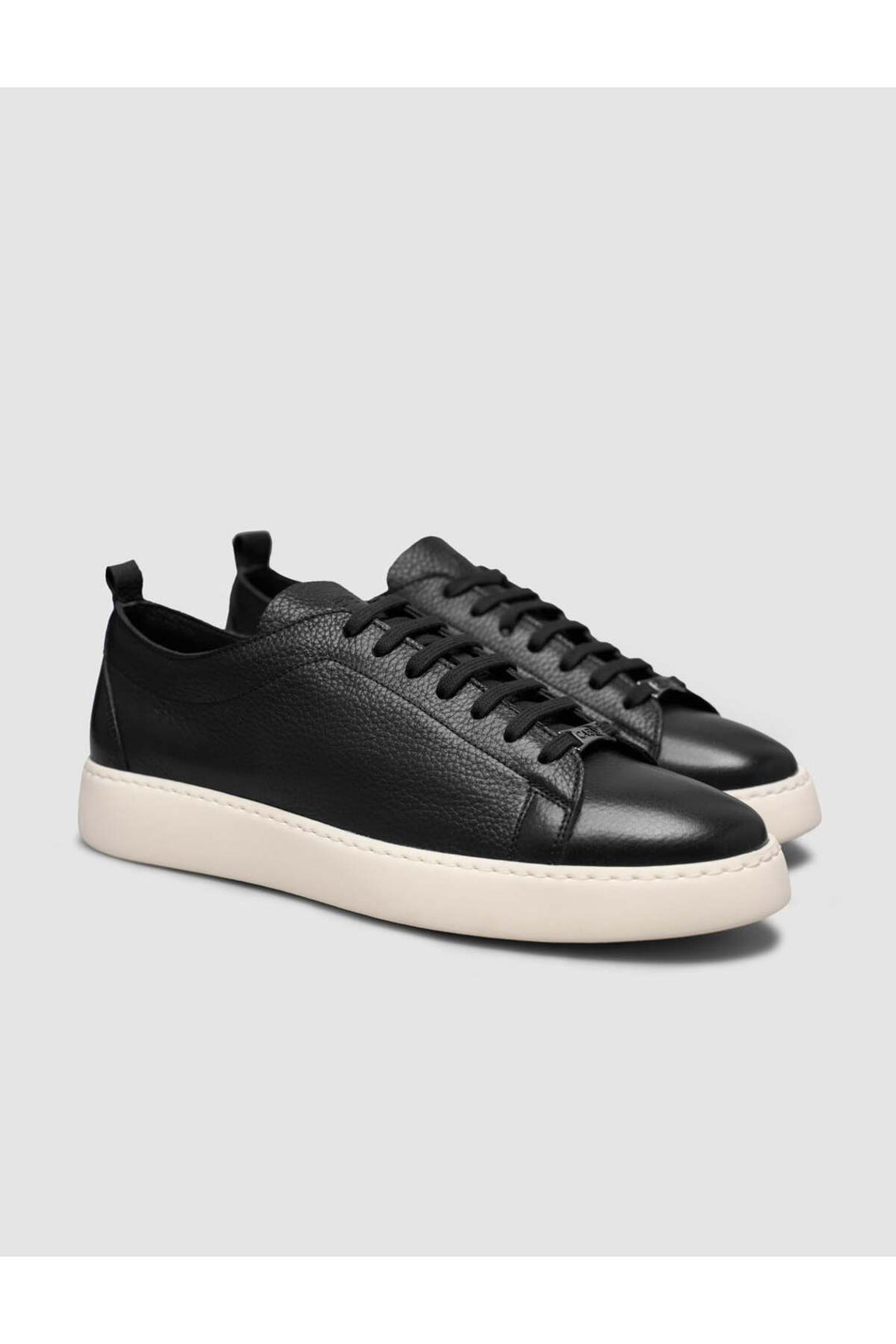 Cabani Shoes Sneaker minimal homme en cuir noir - Multicolore