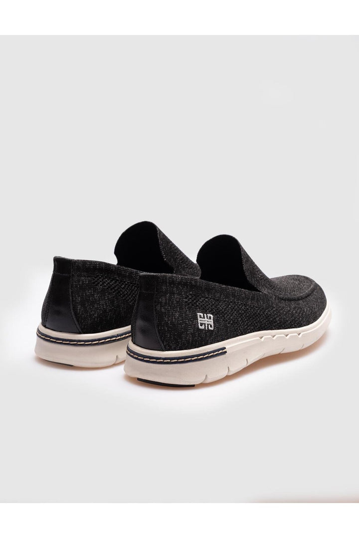 Cabani Shoes Chaussures de ville pour hommes en tricot noir - Multicolore