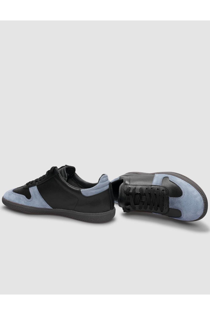 Cabani Shoes Chaussures de sport pour femmes en cuir véritable noires à lacets - Multicolore