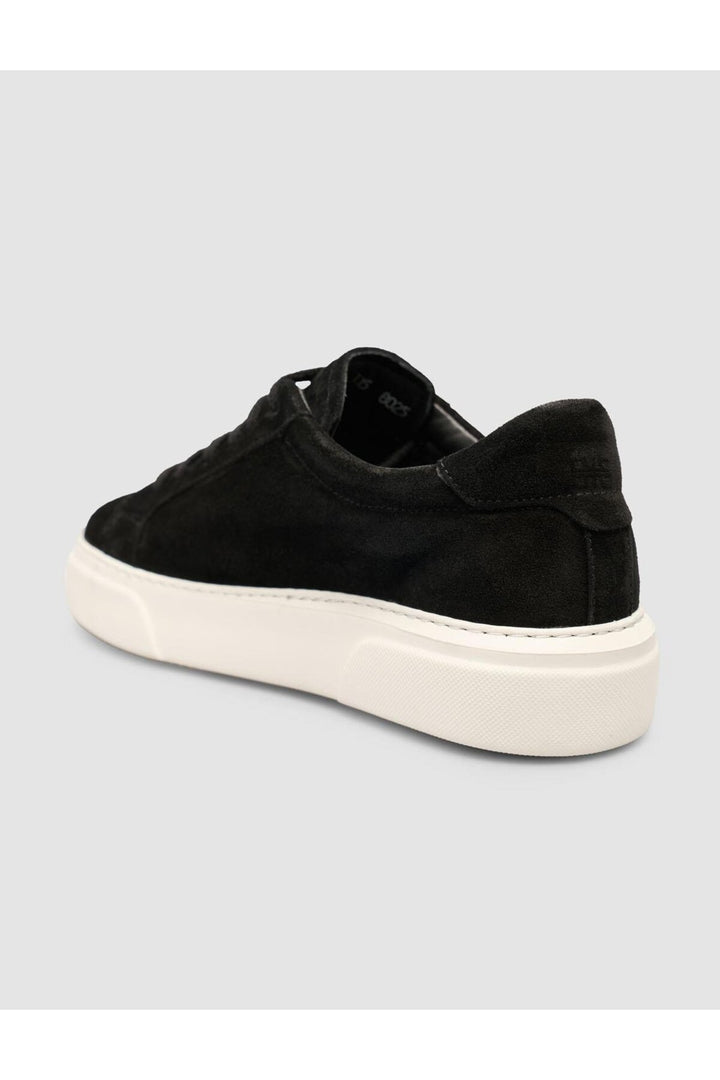 Cabani Shoes %100 Cuir Suédé Noir Doublé en Fourrure Baskets à Lacets - Multicolore