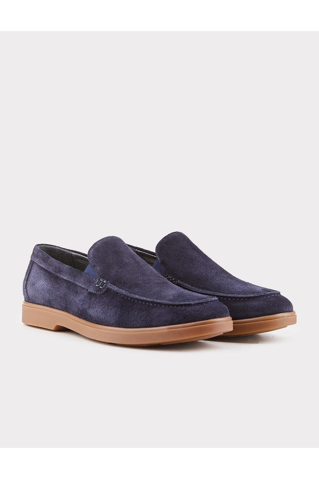 Cabani Shoes Bleu marine Suède Cuir Véritable Chaussures de Ville pour Homme - Bleu marine