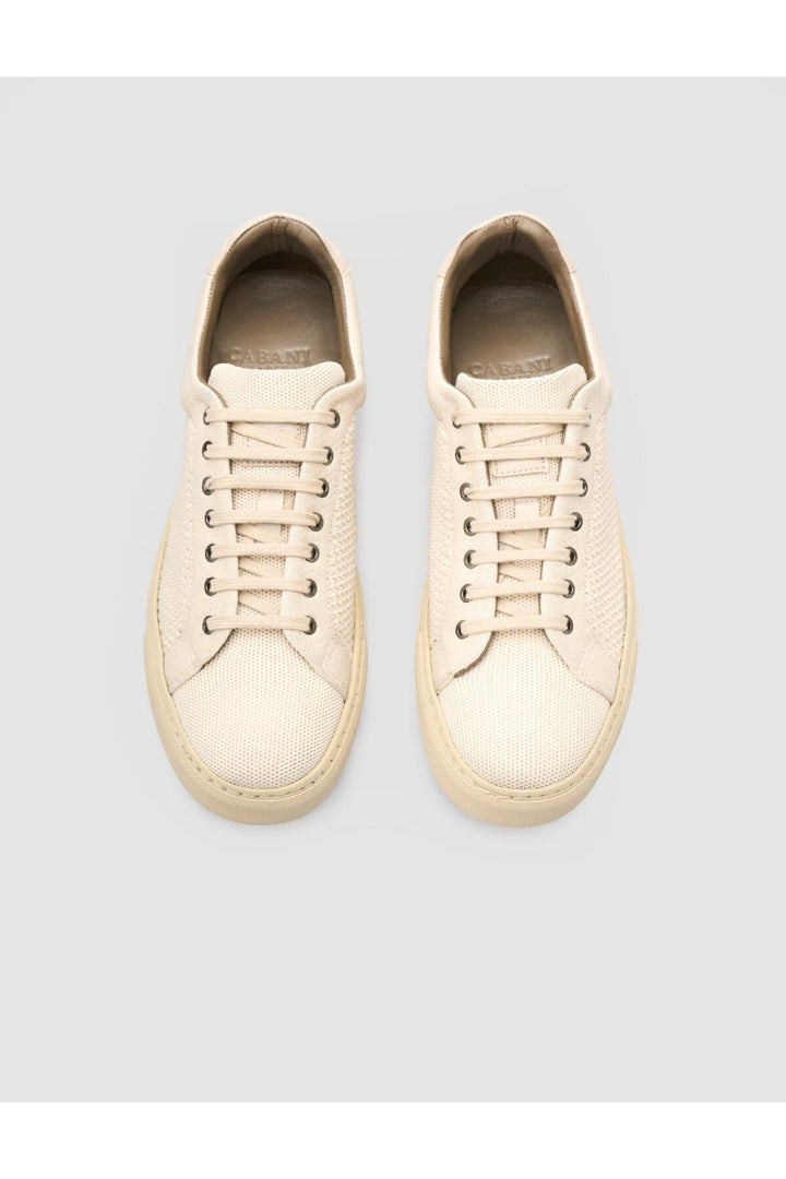 Cabani Shoes Chaussures de sport pour hommes en tricot beige avec lacets - Beige