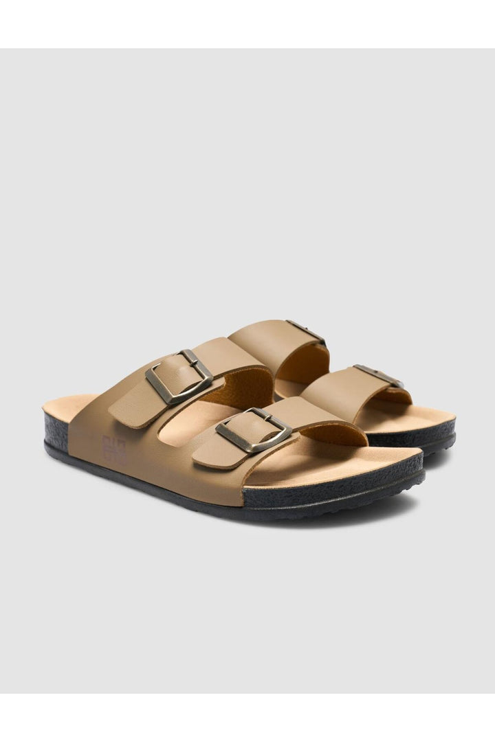 Cabani Shoes Sandale pour homme en vison avec détail de boucle - Vison