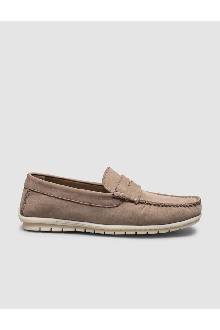 Cabani Shoes %100 Cuir véritable Mocassins en suède beige pour homme - Multicolore