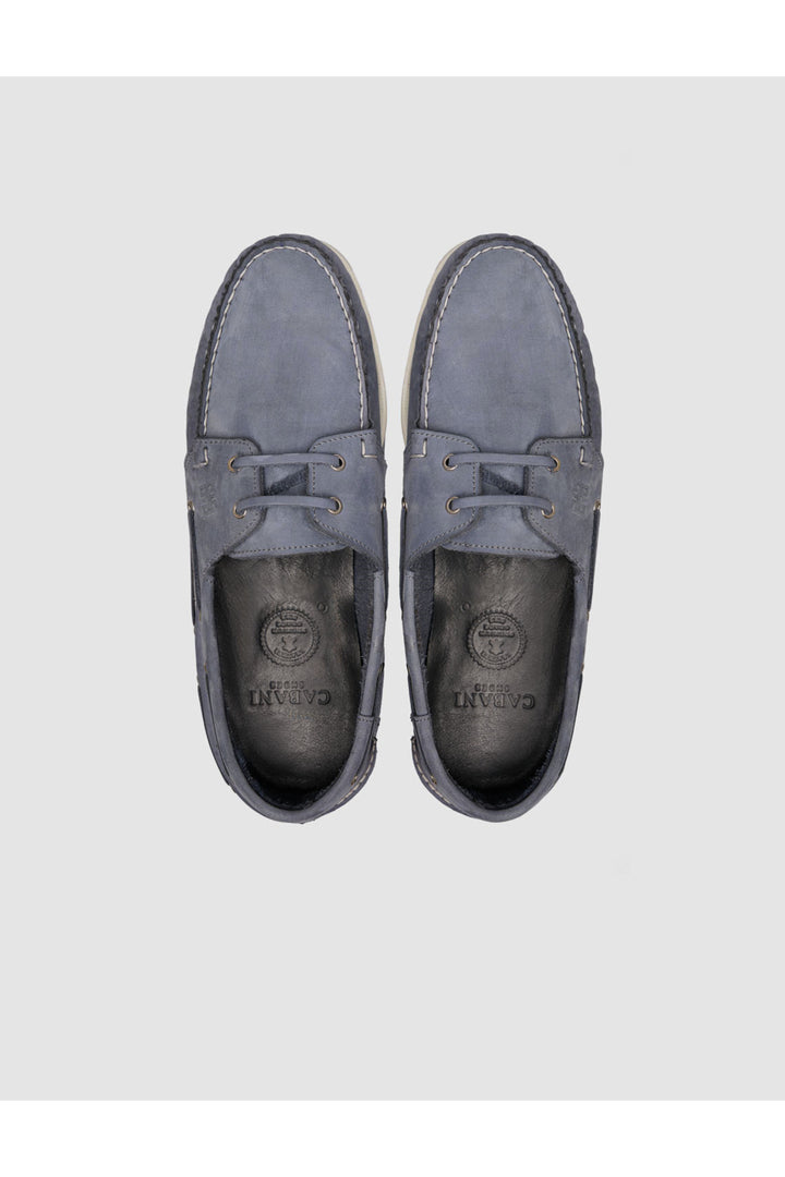 Cabani Shoes Mocassins à lacets en cuir véritable fumé - Multicolore