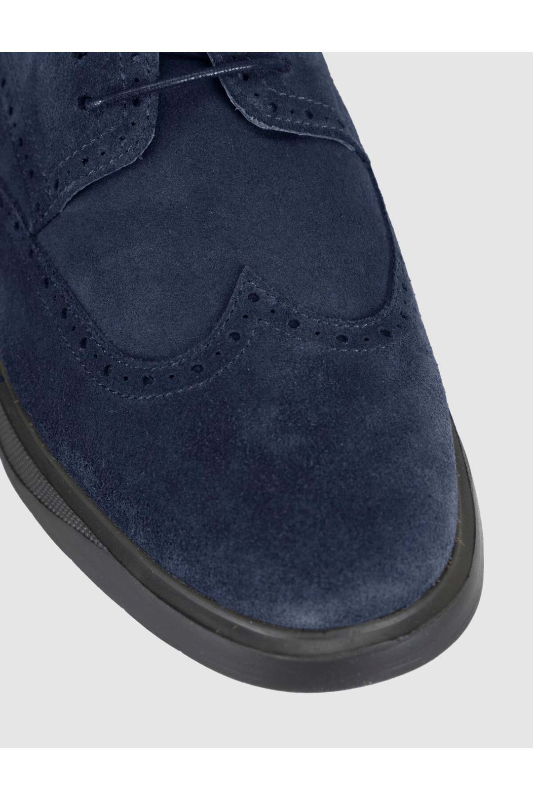 Cabani Shoes Bleu marine Suède Cuir Véritable Chaussures Oxford pour Homme - Bleu marine