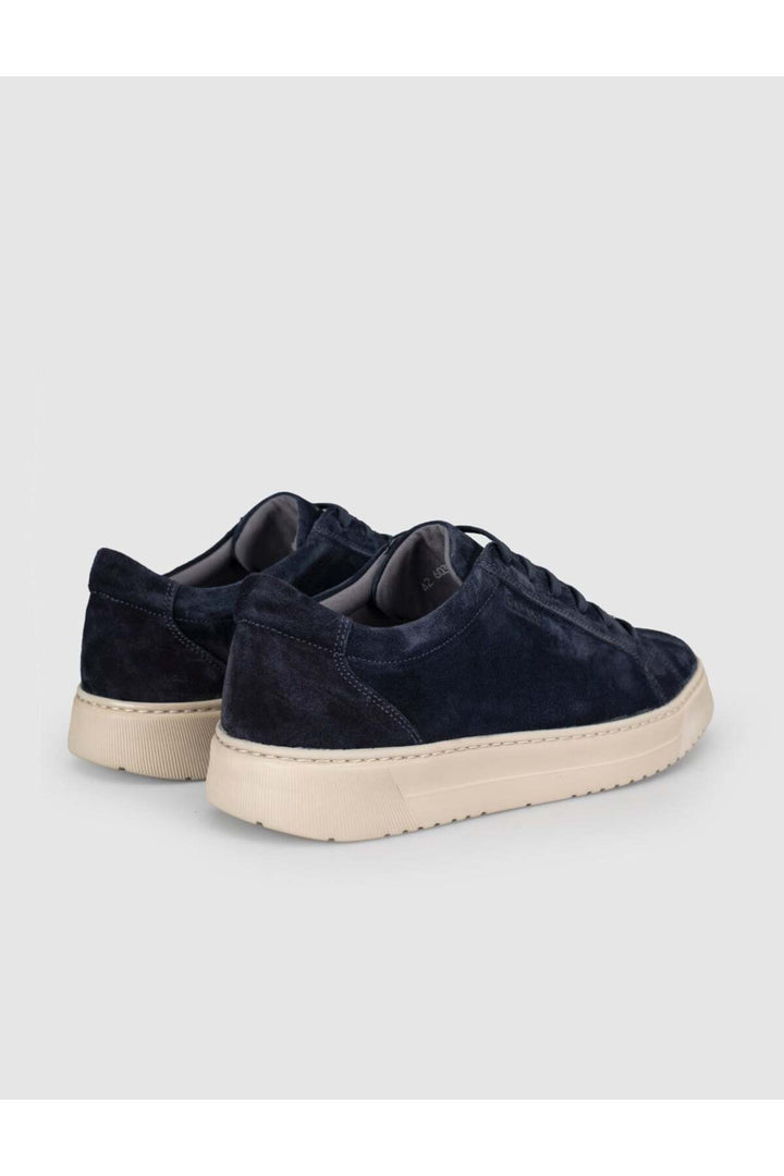 Cabani Shoes Bleu marine Suède Cuir véritable Chaussures de sport décontractées pour hommes - Bleu marine