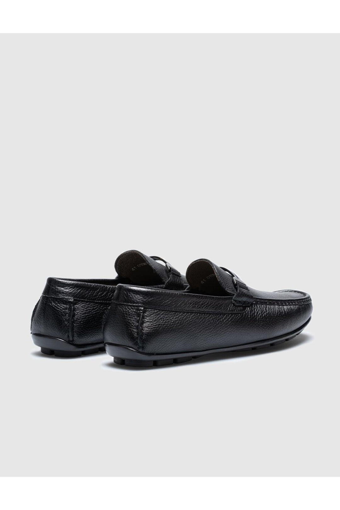 Cabani Shoes Mocassin homme en cuir véritable noir à boucle - Noir