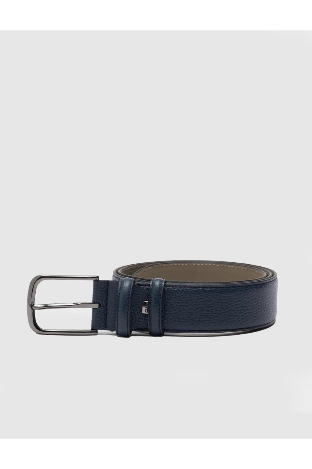Cabani Shoes Ceinture classique pour homme en cuir véritable 100% bleu marine de 4 cm - Bleu marine