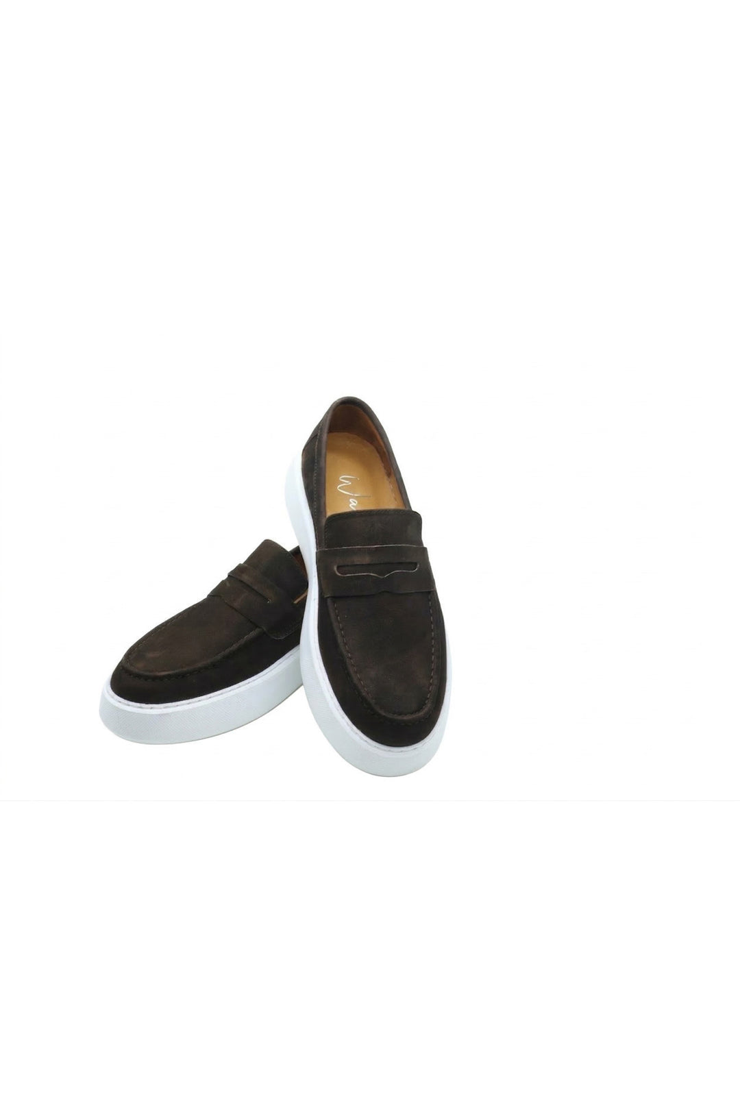 Wavelys ENRIC Homme Chaussures Décontractées Élégantes en Cuir Véritable Mocassins - Marron