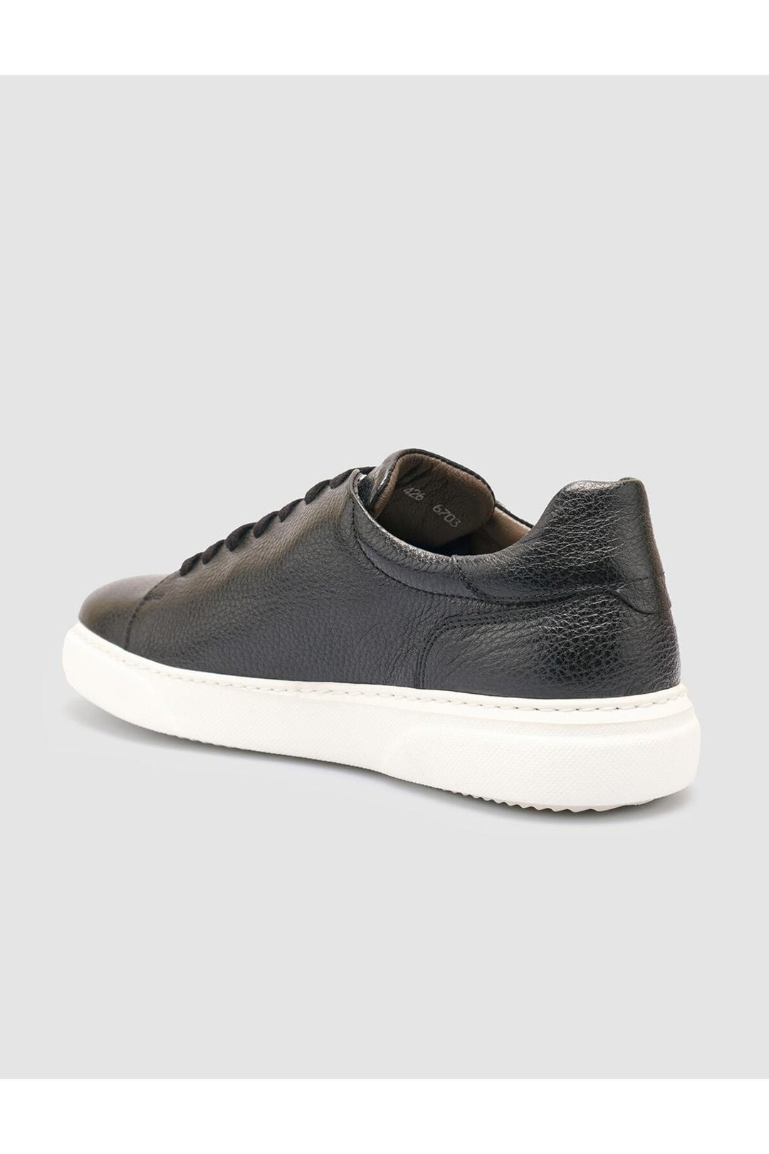 Cabani Shoes %100 Cuir véritable Baskets noires pour hommes - Noir