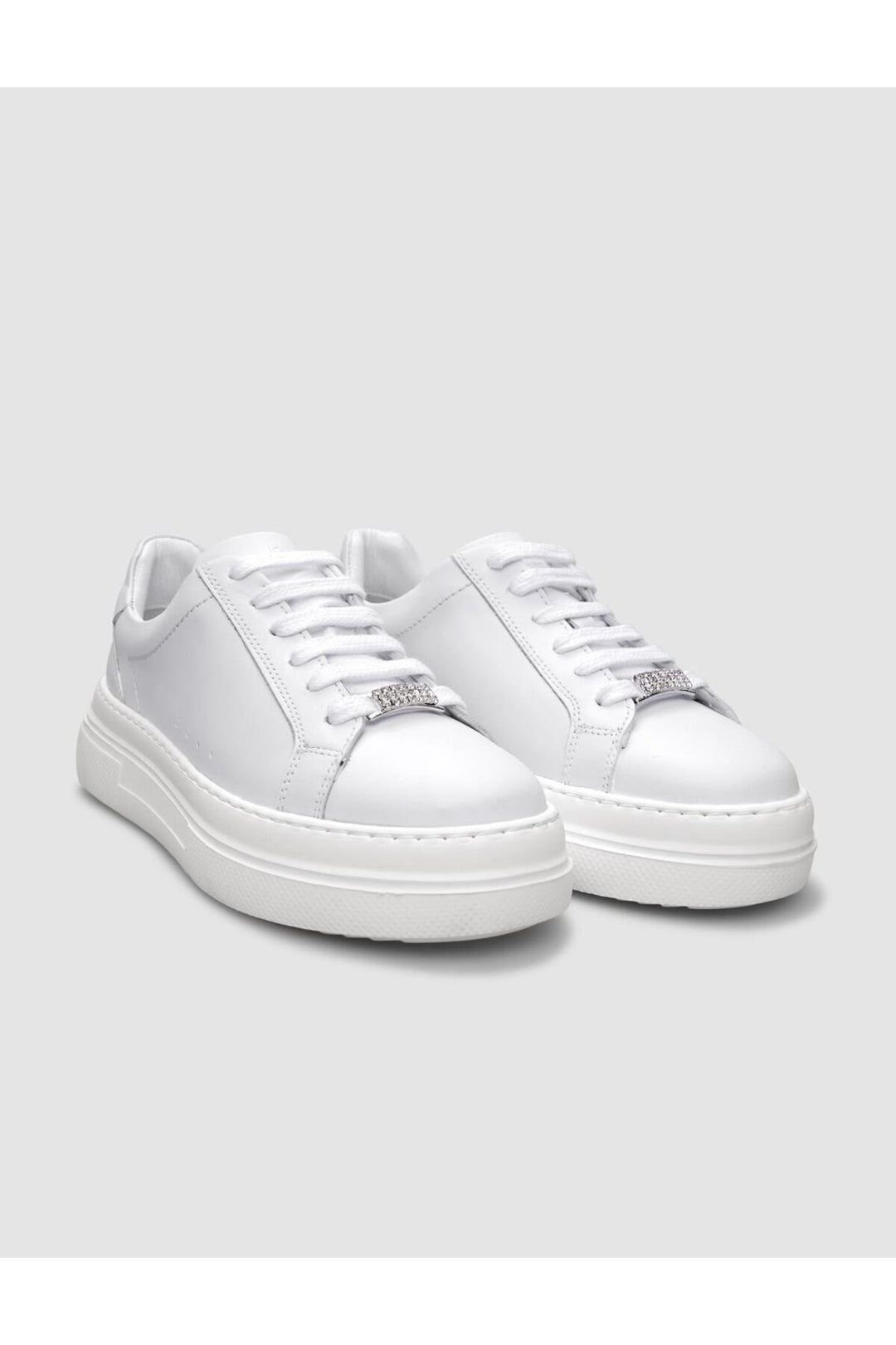 Cabani Shoes %100 Cuir véritable Baskets blanches à lacets pour femmes - Multicolore