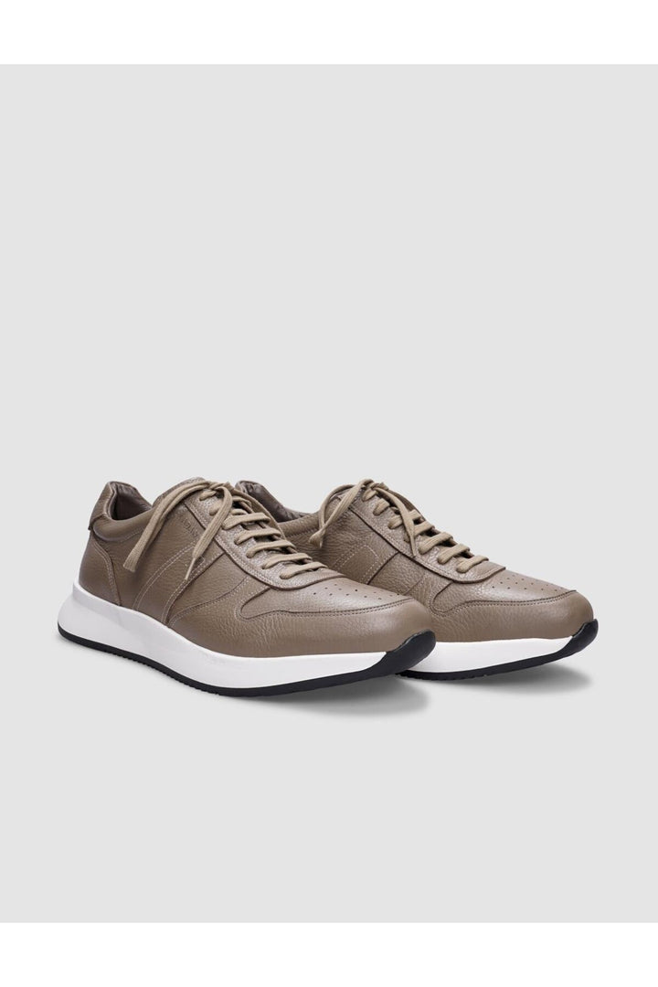 Cabani Shoes Chaussures de sport pour hommes en cuir véritable, avec lacets, en vison. - Vison