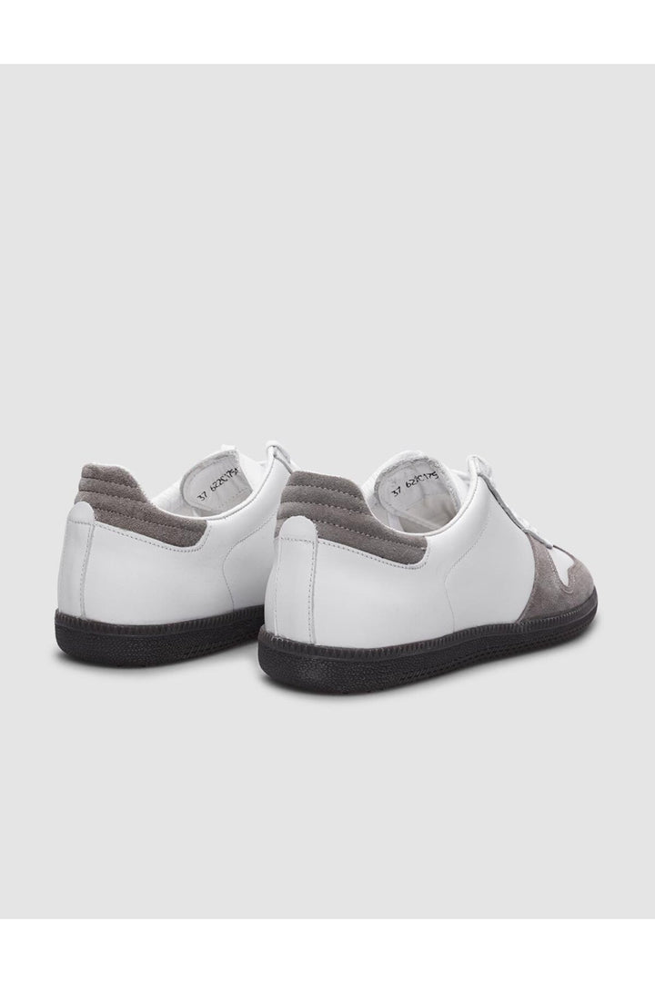 Cabani Shoes Chaussures de sport pour femmes en cuir véritable blanc à lacets 100% - Blanc