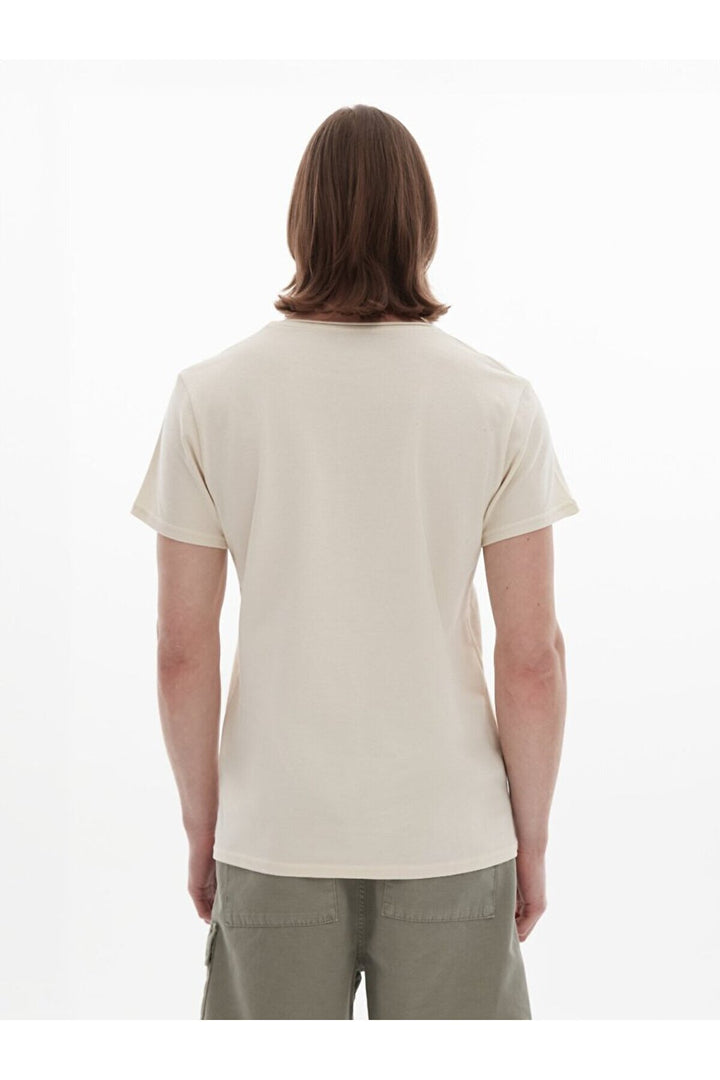 LTB T-shirt classique beige à manches courtes avec col Pressure Zero