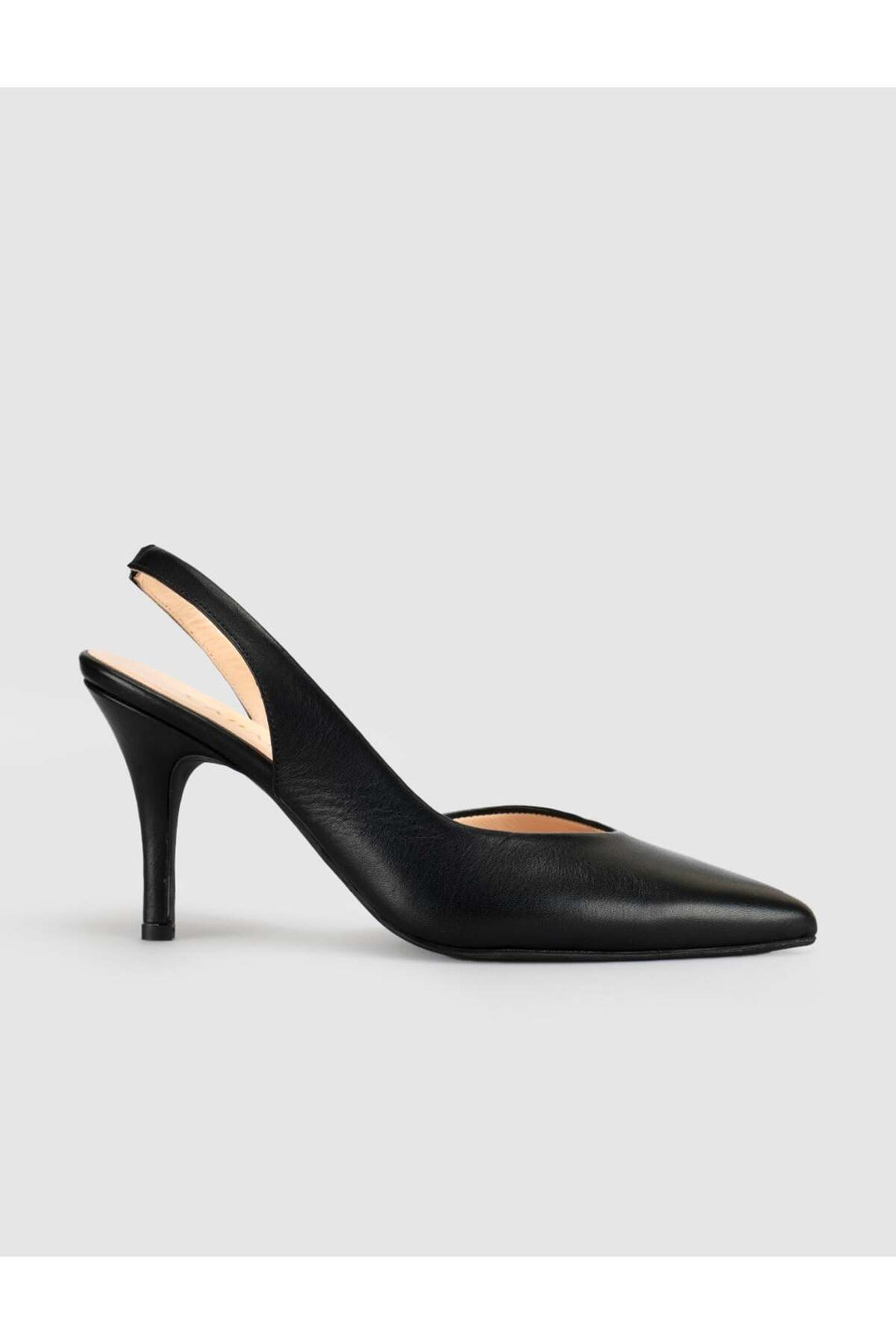 Cabani Shoes Escarpins Slingback en cuir suédé véritable pour femmes en noir - Noir