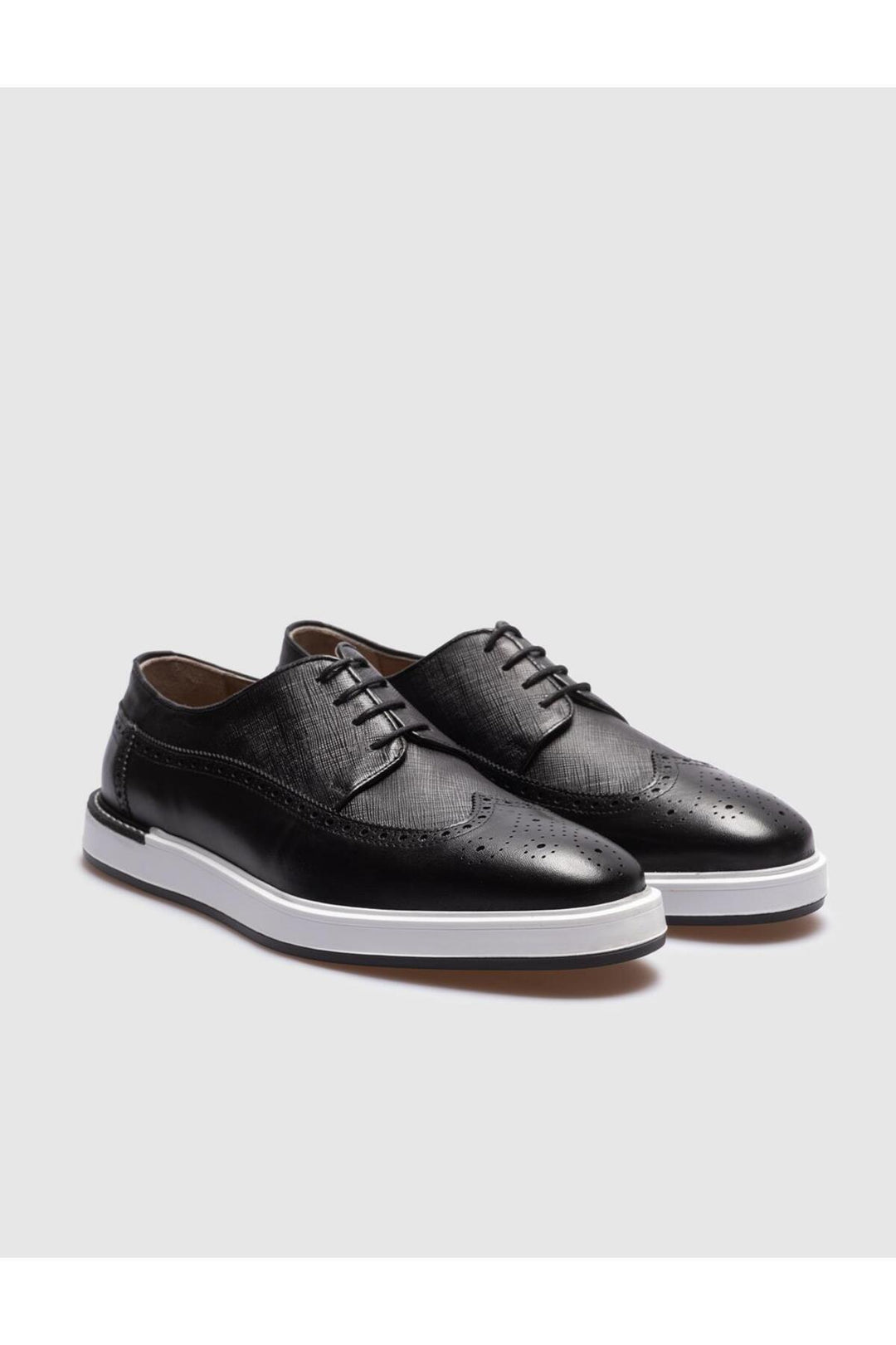 Cabani Shoes Chaussures de ville pour hommes en cuir véritable noires à lacets - Multicolore