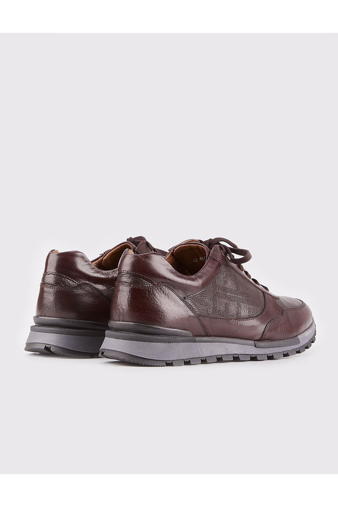 Cabani Shoes Chaussures de ville pour hommes à lacets en cuir véritable. - Marron
