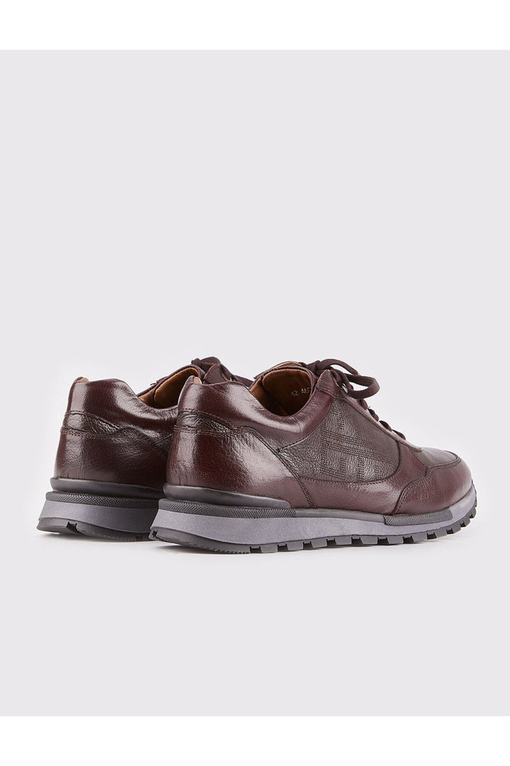 Cabani Shoes Chaussures de ville pour hommes à lacets en cuir véritable. - Marron