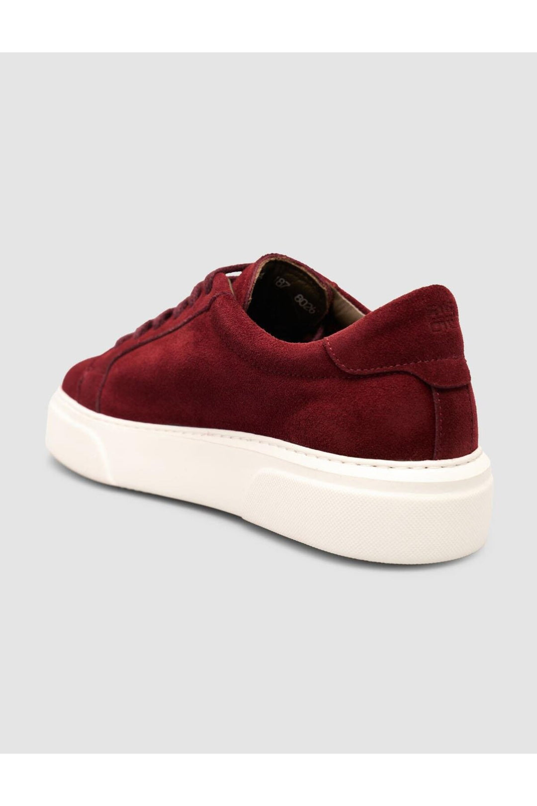Cabani Shoes %100 Véritable Suède Bordeaux Sneaker à Lacets Doublé en Fourrure - Multicolore