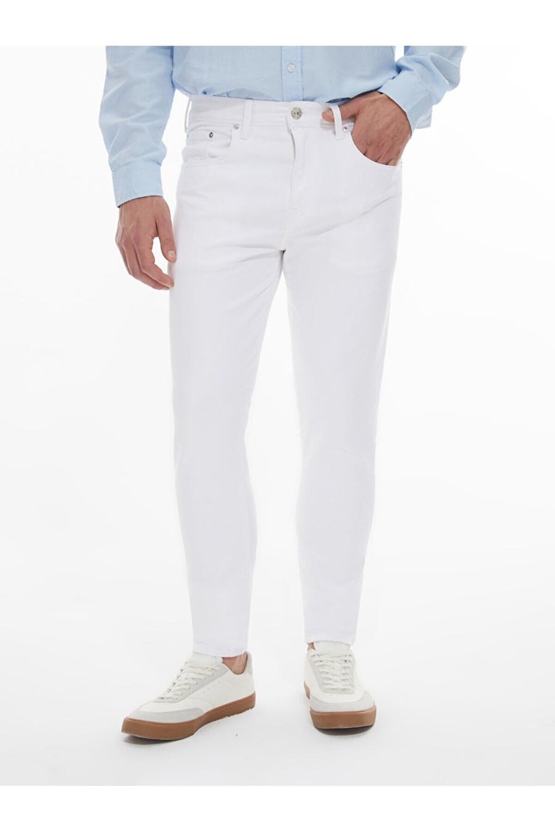 LTB Jean taille moyenne à jambes serrées Dıego X Y - Blanc