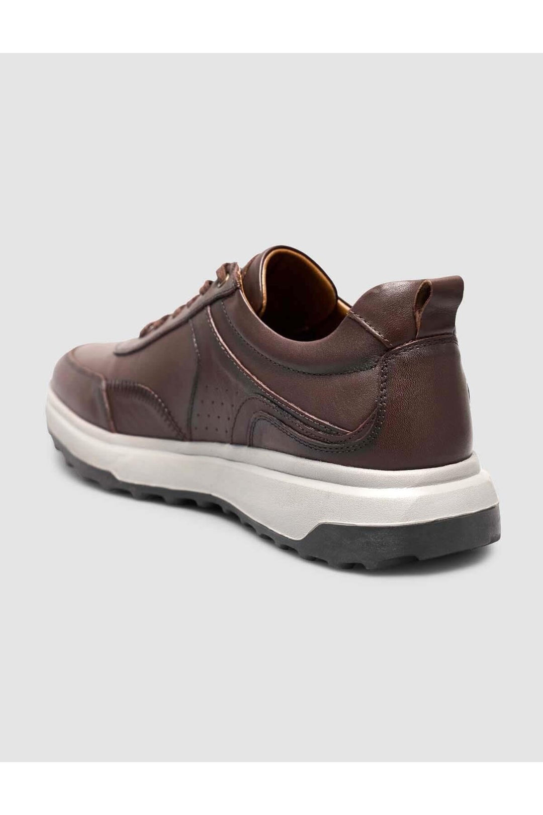Cabani Shoes %100 Cuir véritable Baskets marron pour homme à lacets - Marron