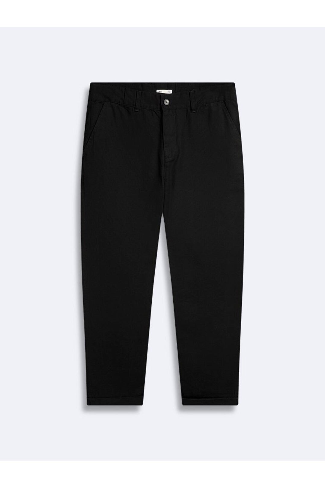 LTB Pantalon noir coupe droite aspect lin