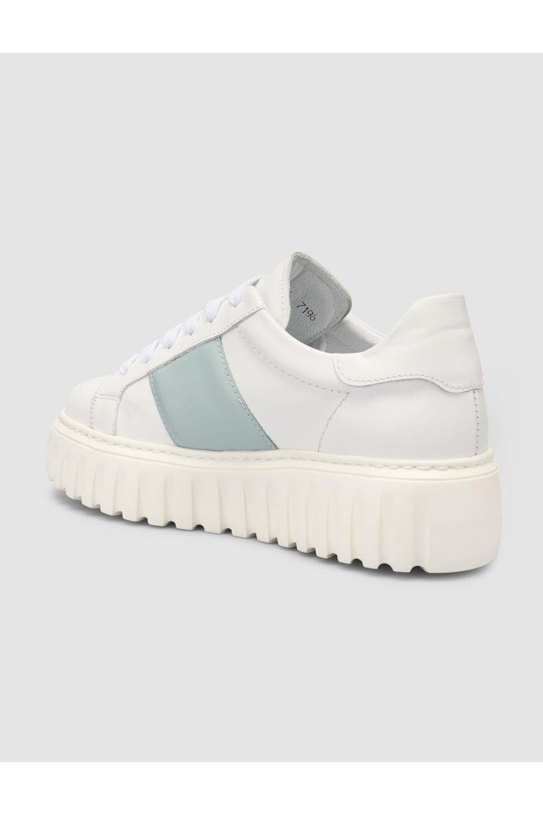 Cabani Shoes MonaMae 100% Cuir Véritable Blanc - Blanc / Bleu
