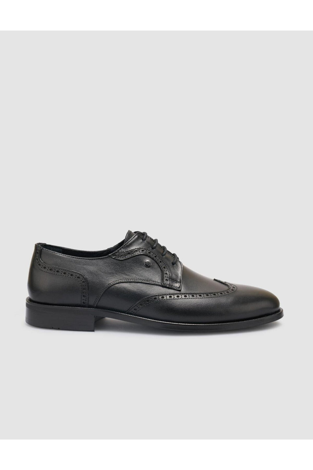 Cabani Shoes Chaussures classiques pour hommes en cuir véritable avec détails en lacets, noires. - Multicolore