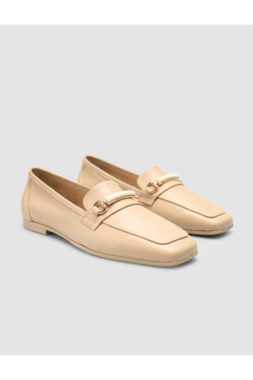Cabani Shoes %100 Cuir véritable Mocassin femme Vison - Vison
