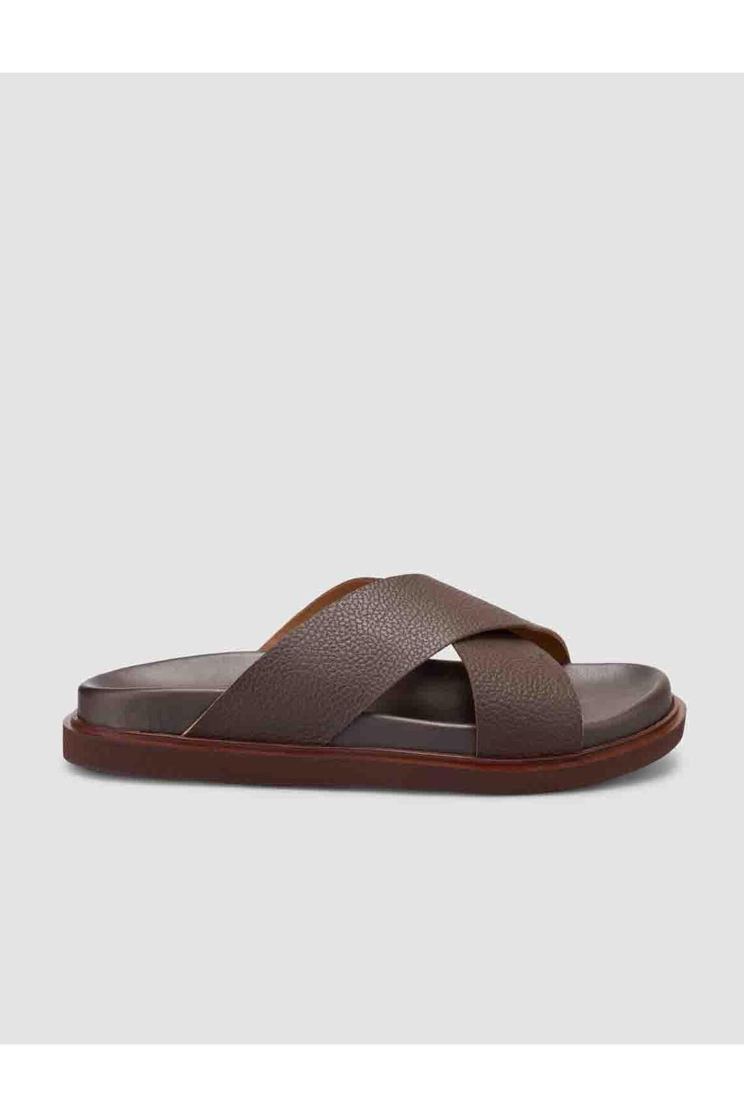 Cabani Shoes %100 Cuir véritable Sandales pour hommes Marron - Marron