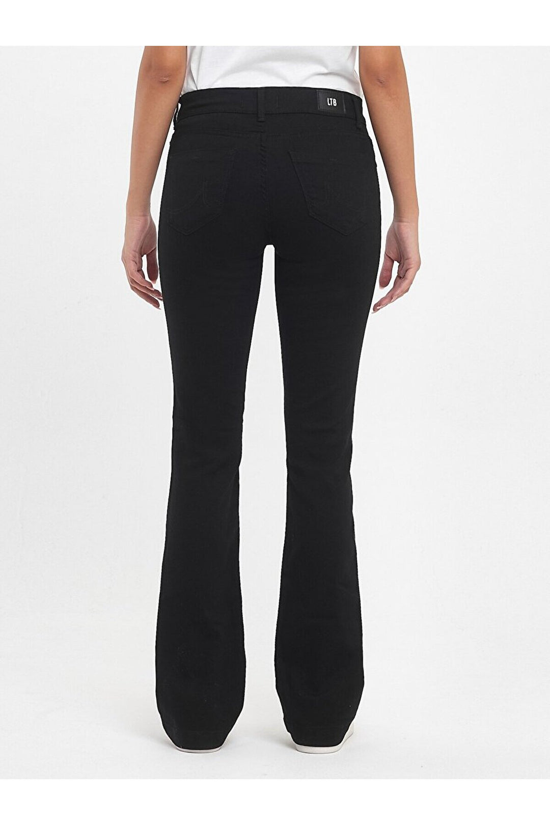 LTB Pantalon en jean taille moyenne à jambes évasées Fallon - Noir
